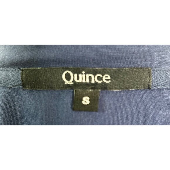 Quince Tencel Jersey Midi Wrap Dress Womens S Blue Sustainable Elegant Classic - Picture 9 of 11